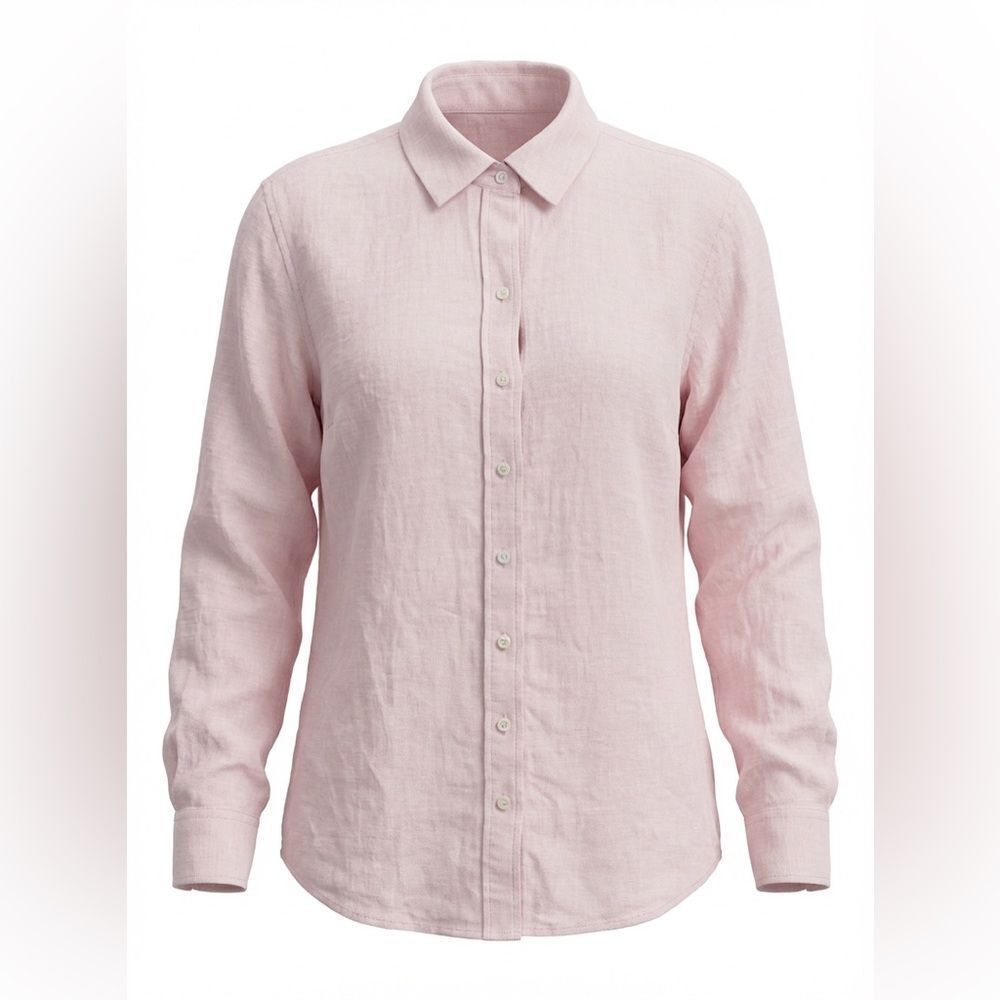 LORD & TAYLOR WOMENS PINK LINEN BLOUSE SIZE 0X